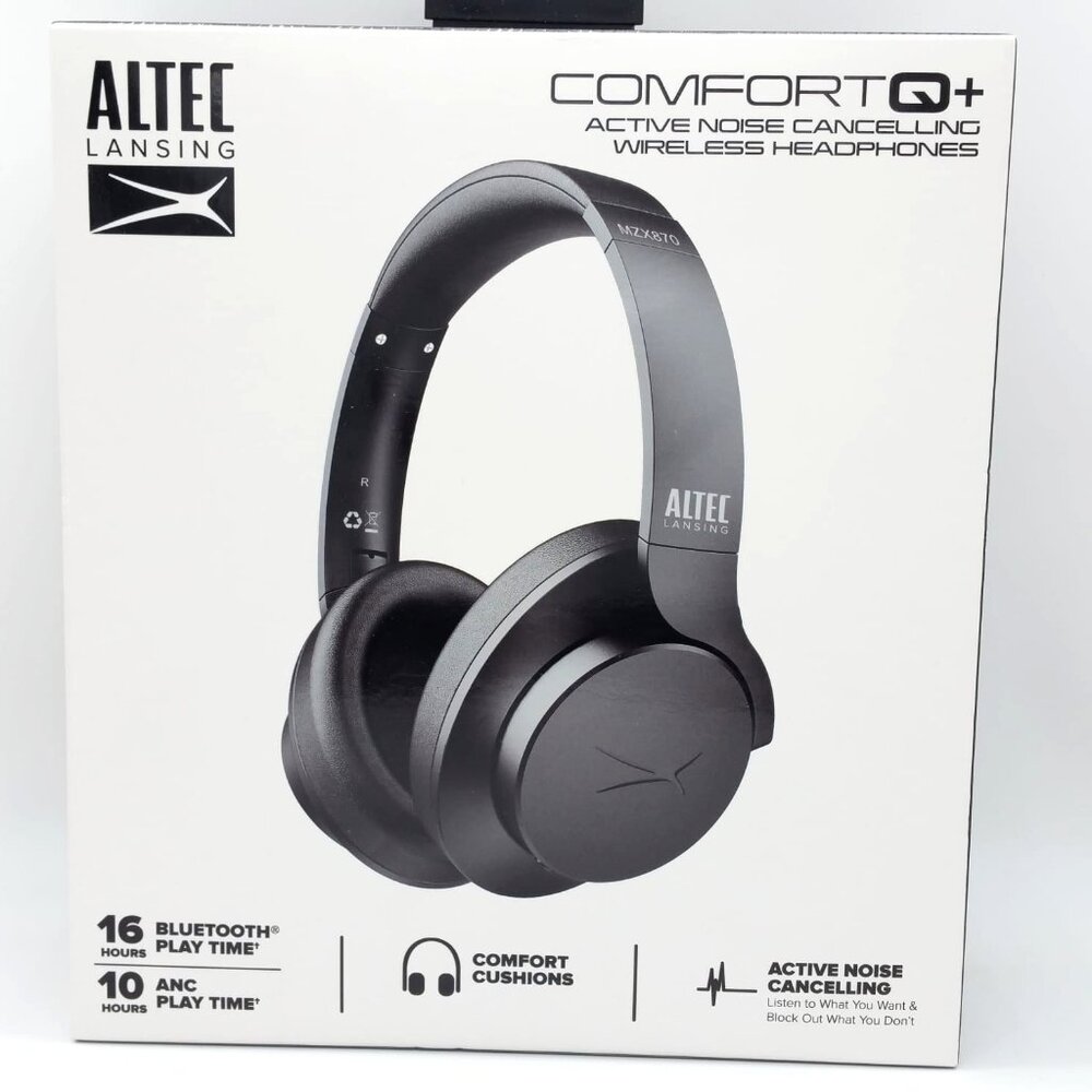 Altec Lansing Comfort Q+ Active Noise Cancelling Wireless Bluetooth Headphones